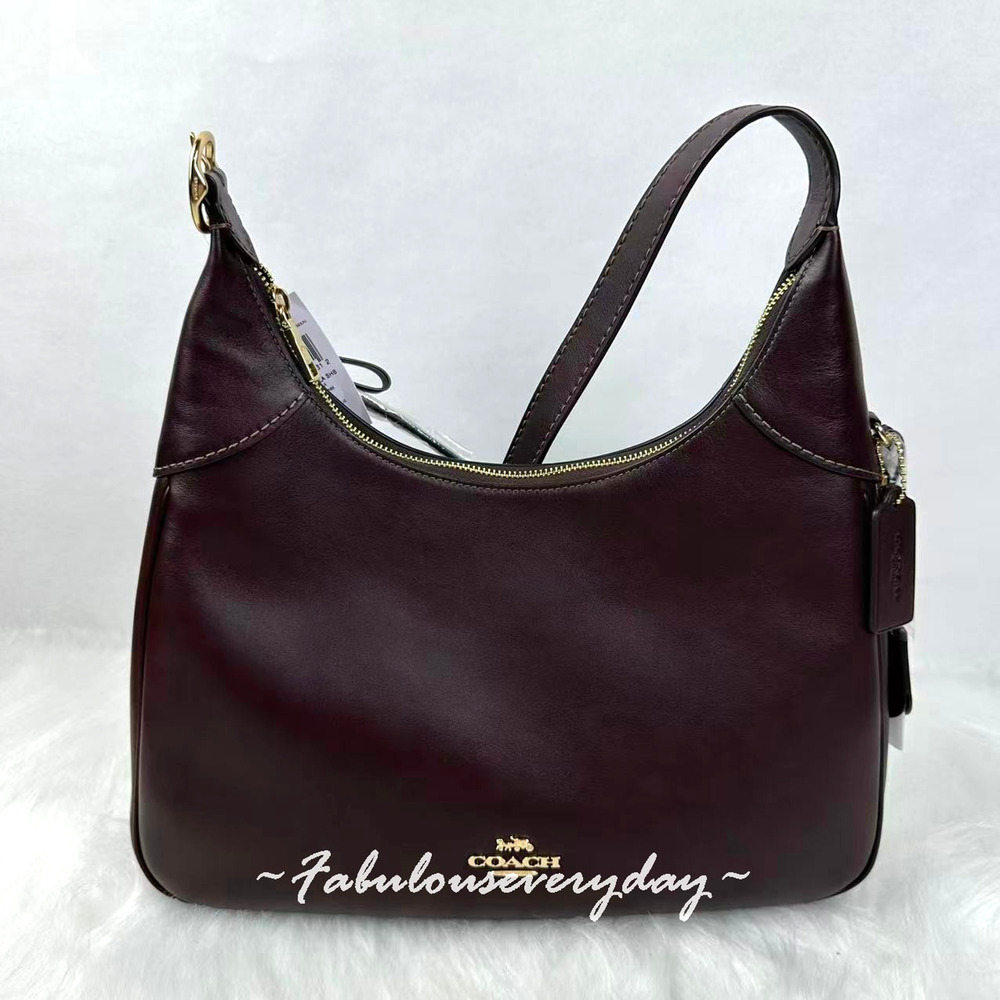 Coach Ella Shoulder Bag Crossbody In Smooth Leather/Gold/Espresso CCE48 NWT